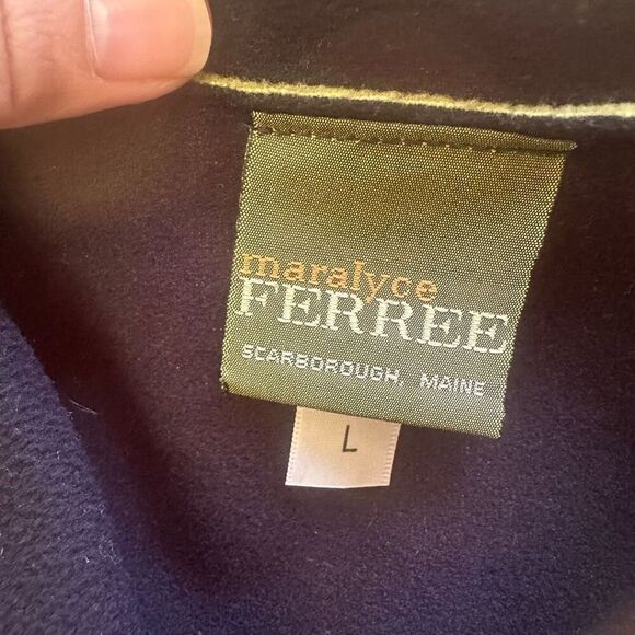 Maralyce Ferree Lime Green Fleece Button Down Jacket size large - Picture 5 of 7